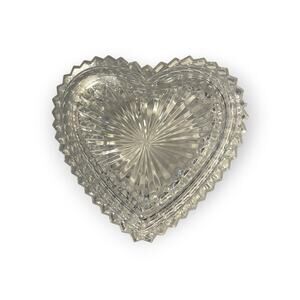 Vintage Genuine 24 % Lead Crystal, Trinket / Ring Heart Box Teleflora